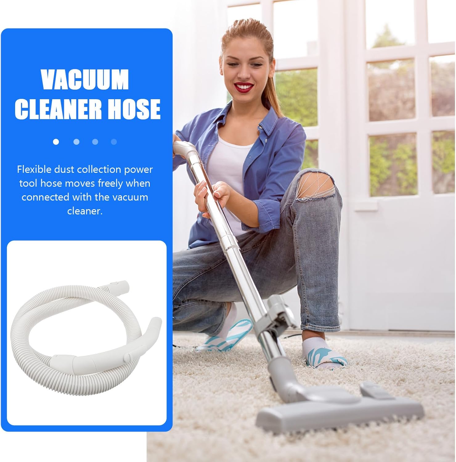 Generic Flexible Vacuum Cleaner Extension Hose Material Dust Collector Tube Replacement for Commercial and Household Cleaning