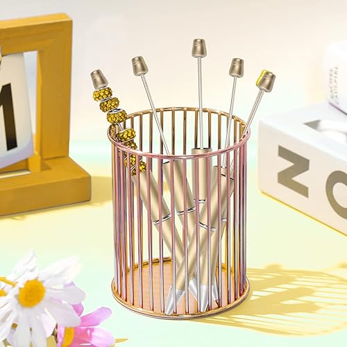 Miniatura 5 de jiebor 30 bolígrafos dorados con cuentas de plástico, bolígrafos de tinta negra, bolígrafos de bricolaje, lindos bolígrafos geniales para niños,