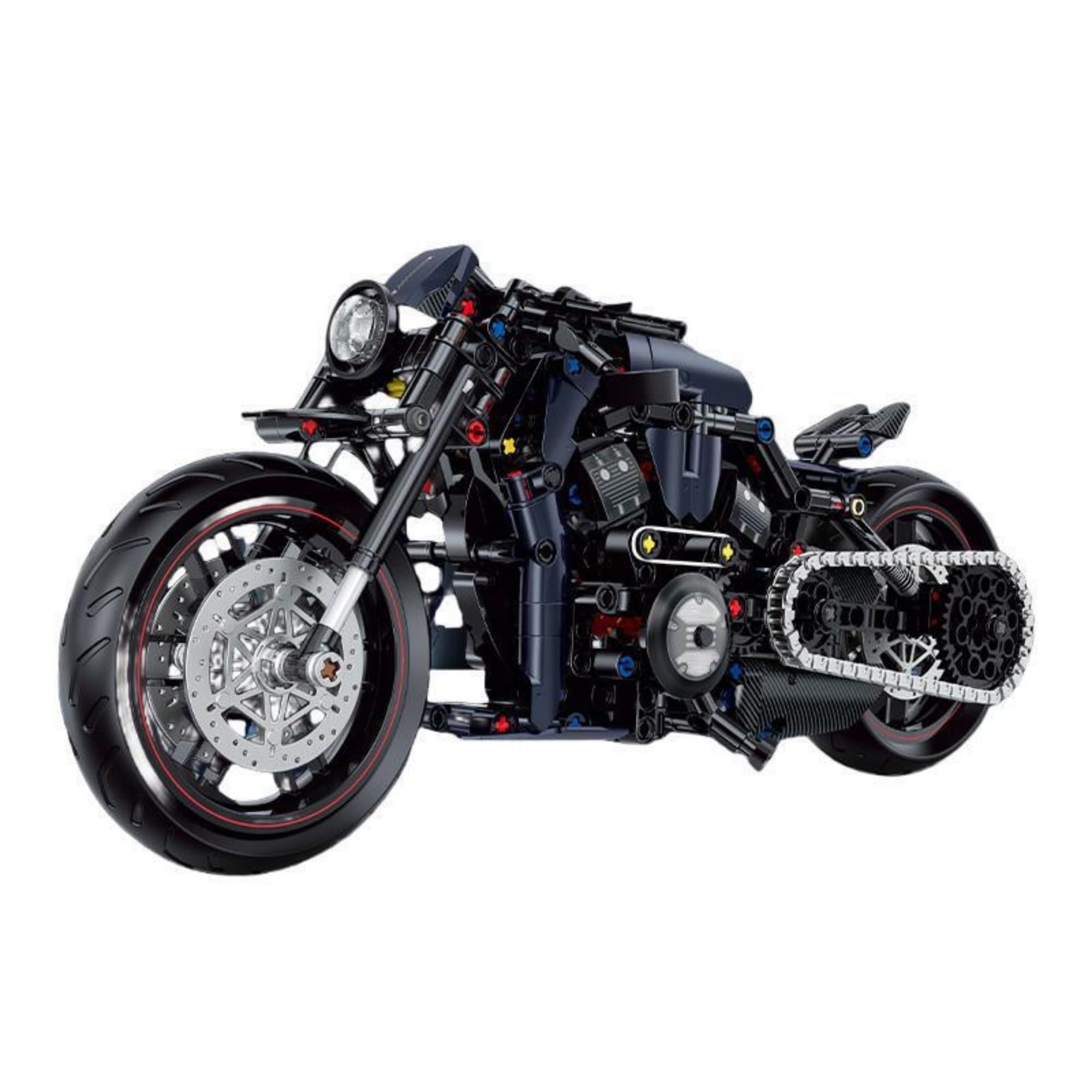 JVAVNE Motorcycle Building Blocks Set, 1:8 Simulation Motorbike