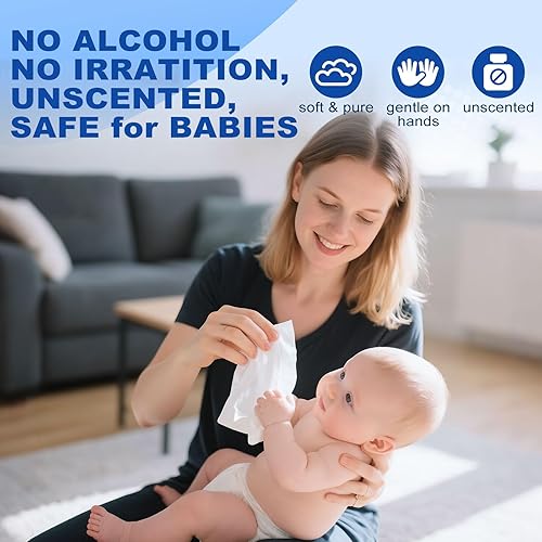 Miniatura 4 de 64 piezas de mini toallitas húmedas de tamaño de viaje, toallitas de mano tamaño de viaje para adultos, niños y bebés, sin perfume, sin alcohol, sin