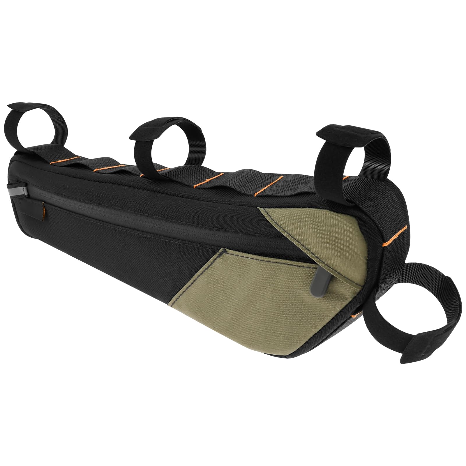 Lulobtg Black Bike Frame Bag, 2L Waterproof Bicycle Cycling Front Frame Top Tube Pouch Pannier, Detachable Bicycle Triangle Storage Bag With Reflective Stripe For Mtb Road Mountain Travel