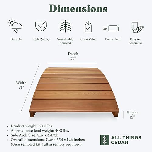 Miniatura 9 de Todas Las Cosas Cedar Gnome Jardín Puente, Arena