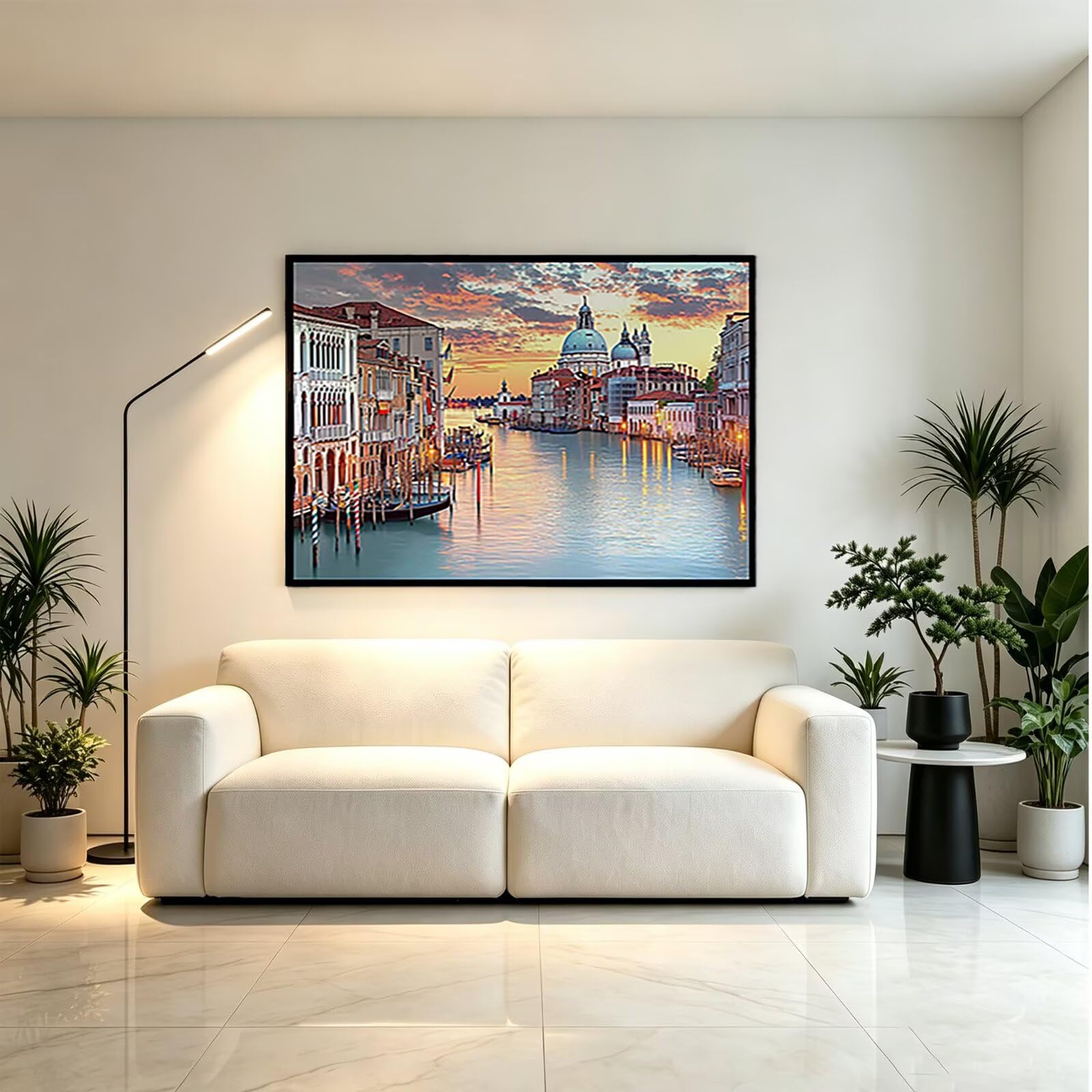 5D kwadratowy obraz diamentowy miasto 60x80cm-36451