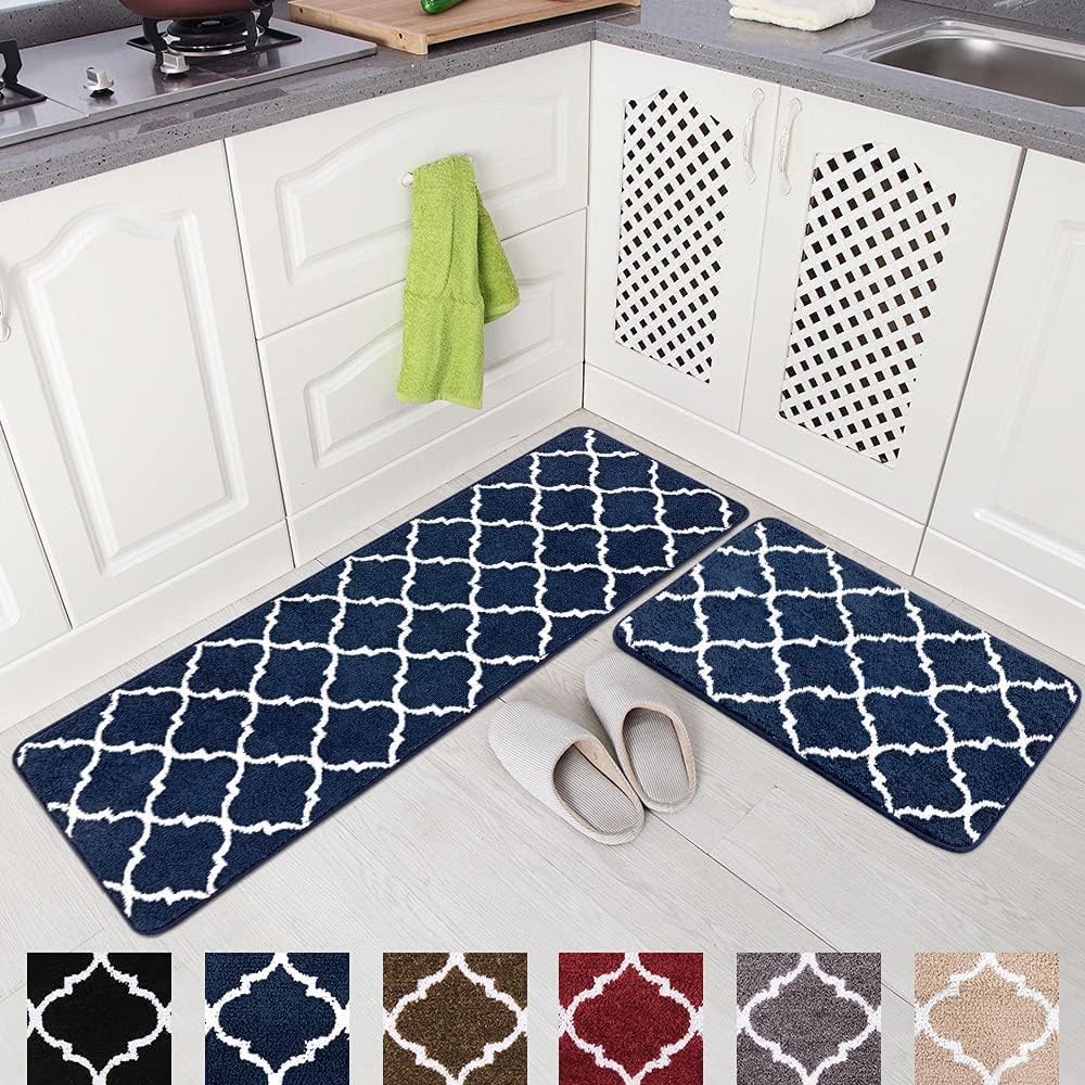 Tapis de cuisine, 2 pièces de tapis de cuisine imperméables et antidérapants, tapis
