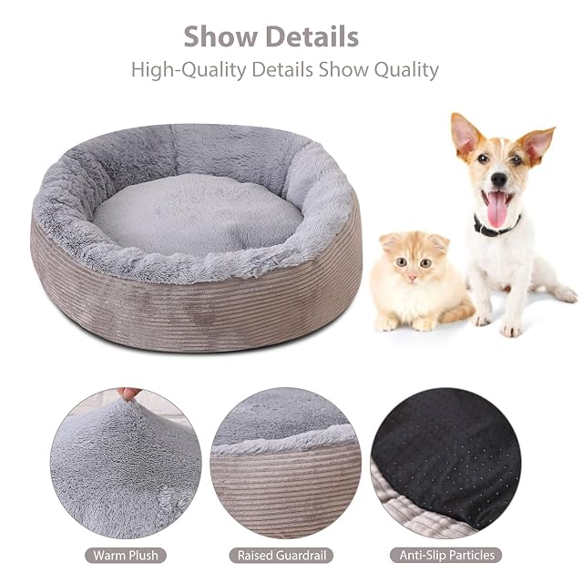 Foto 5 de 6 de PETCUTE Cama Antiestres para Perro y Gato Pequeño, Ortopédica Con Suave Cojín Desmontable