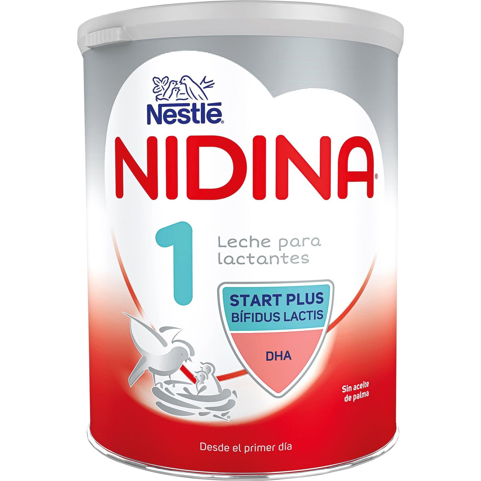 Nestlé Nidina 1 Leche para Lactantes en Polvo, Fórmula para Bebés Desde El Primer Día, Bote de 800g