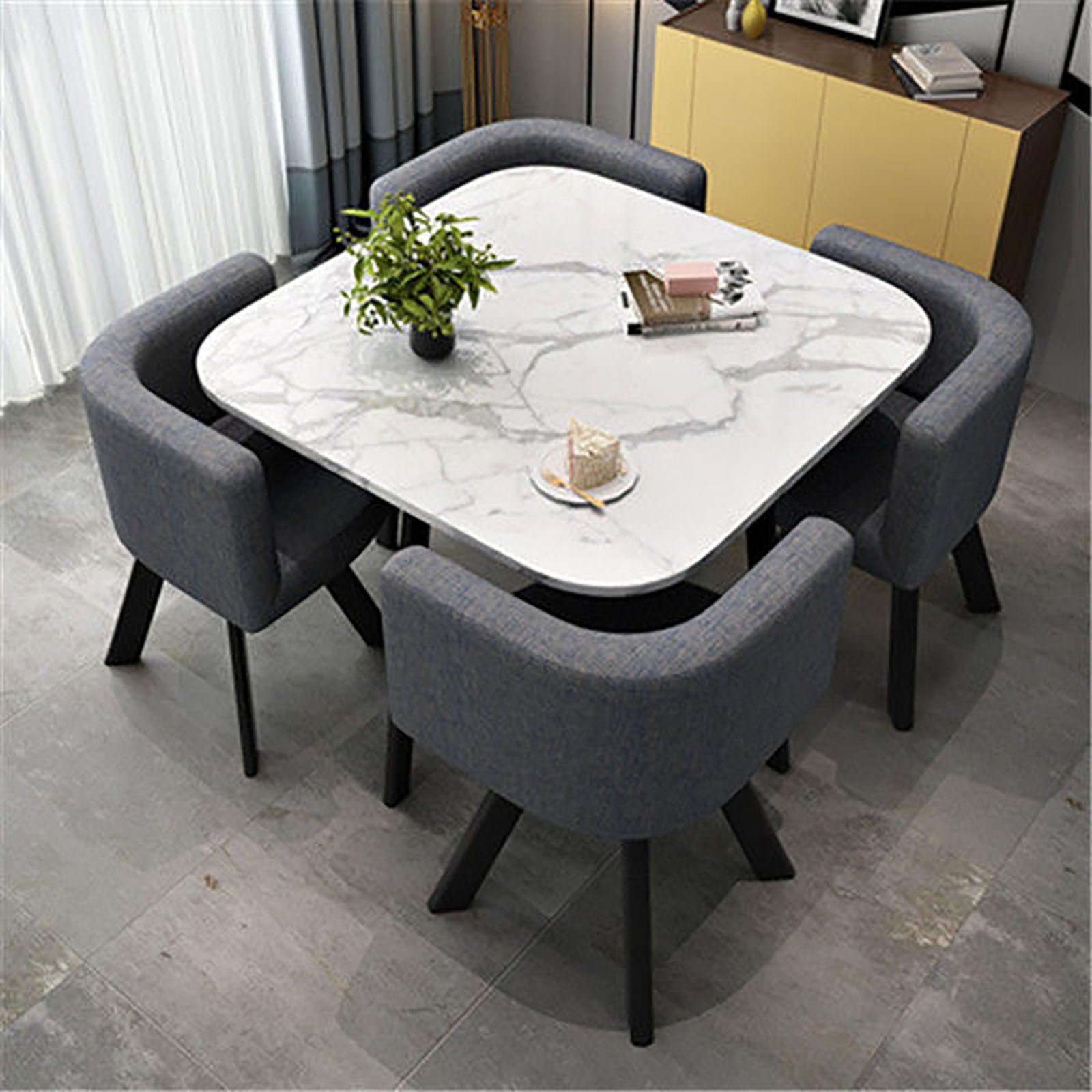 Tavolo da pranzo moderno rotondo per bar e chaset, elegante mobile da cucina per casa, giardino o ristorante, 80 x 75 cm / 31.5x29.5in