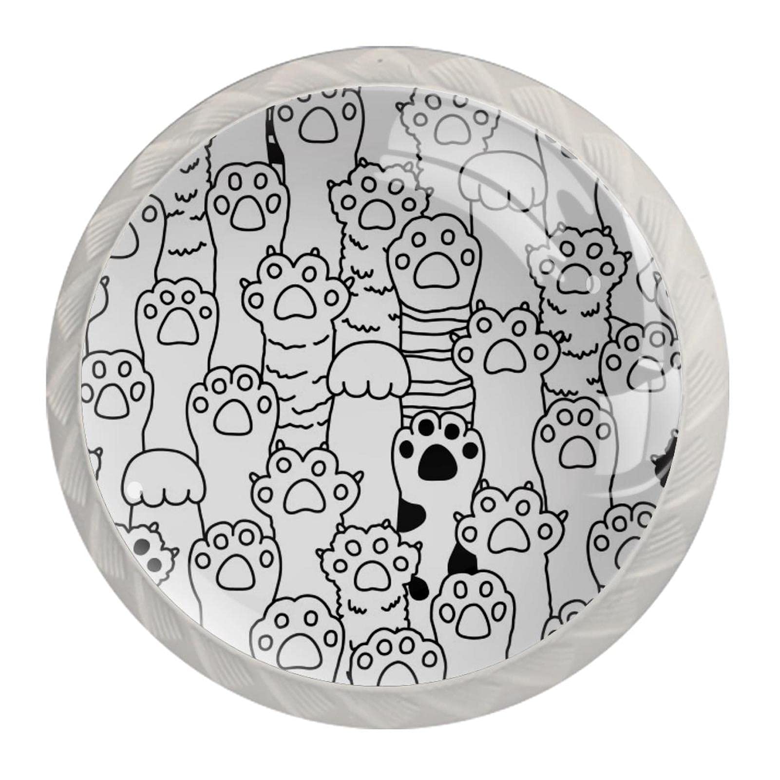 Cute-Paws Hardware Knobs for Kitchen Cabinets and Cupboards, Bathroom Cabinet, Dresser and Cupboard (4 Pack)