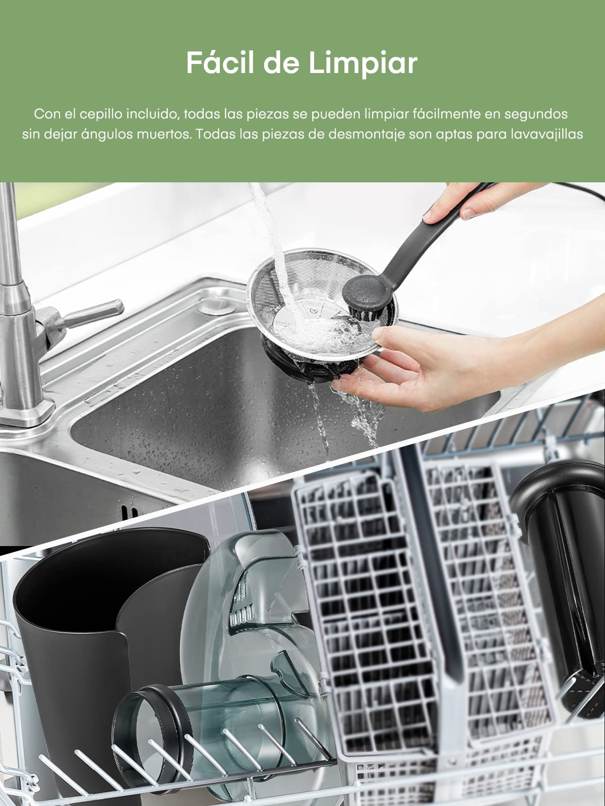 Juilist Licuadora para Verduras y Frutas 800W de Acero Inoxidable, 75MM de Boca Ancha Extractor de Zumos y Verduras con 2 Velocidades, Extractor de Jugos con Función Antigoteo, Fácil de Limpiar