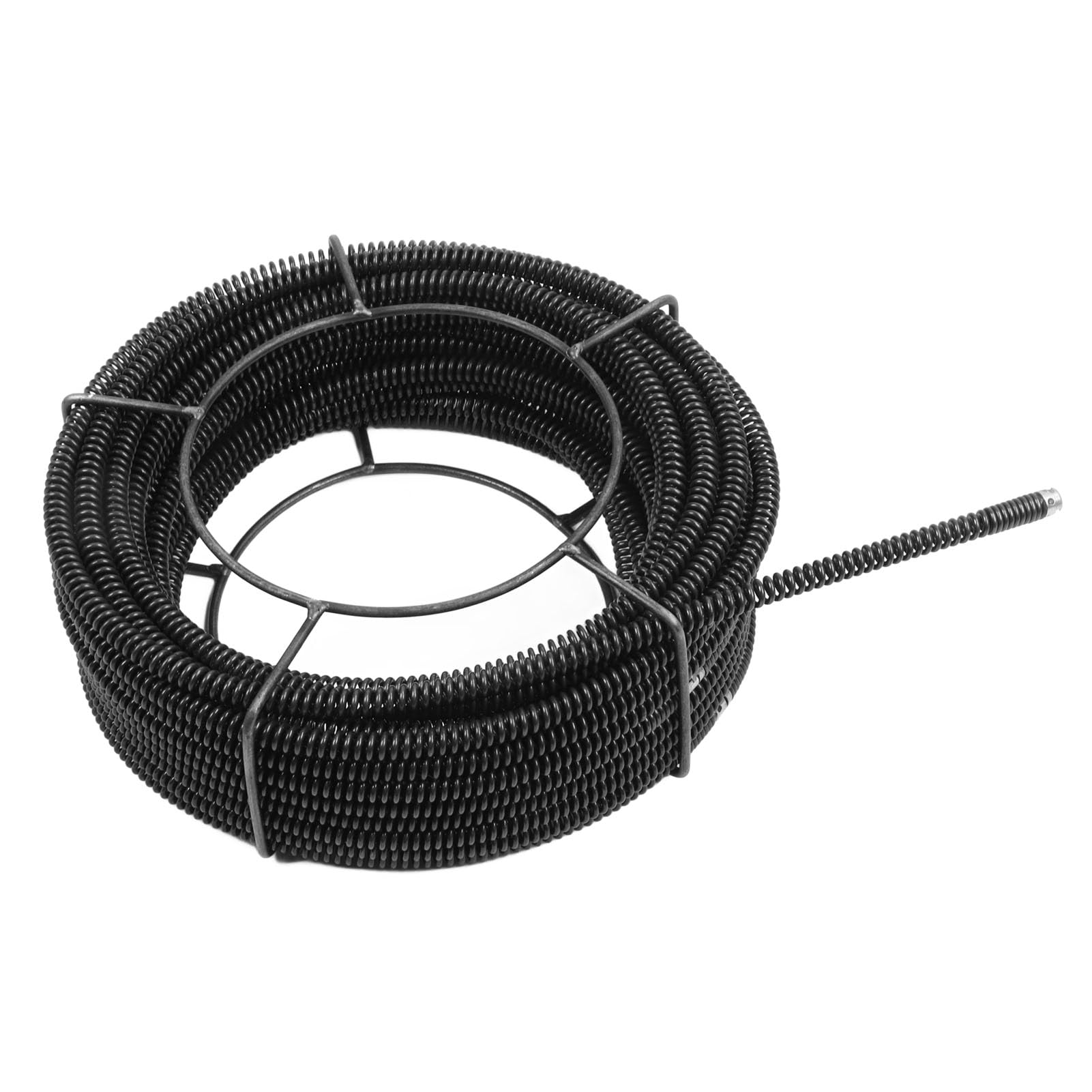 Kabel do Czyszczenia Kanalizacji, Sprężynowy Drut Ściekowy 30m, Stal, 16mm Średnica Sprężyny, z Rękawiczkami i 8 Akcesoriami