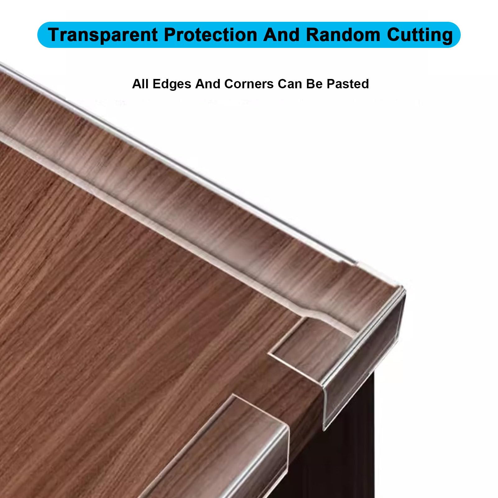 Fundas Decorativas para Muebles, Protectores de Esquinas for bebés, Protectores Adhesivos Suaves y Transparentes for la Seguridad los Muebles, 1-4m(8,4m)
