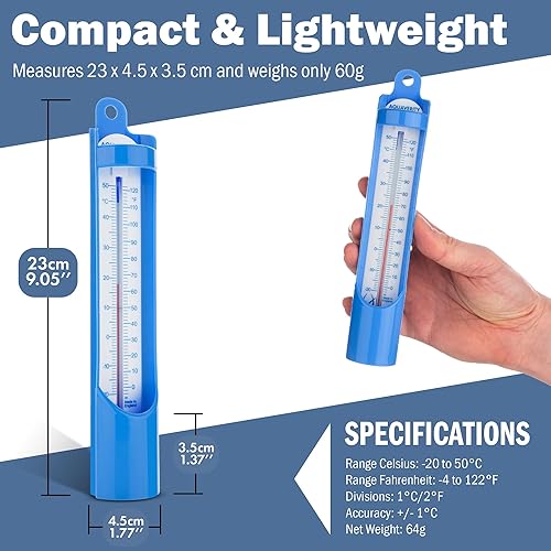 Miniatura 2 de Termómetro de piscina Scoop para medir la temperatura del agua en la piscina, bañera de hidromasaje, baño de hielo, spa - Termómetro de temperatura