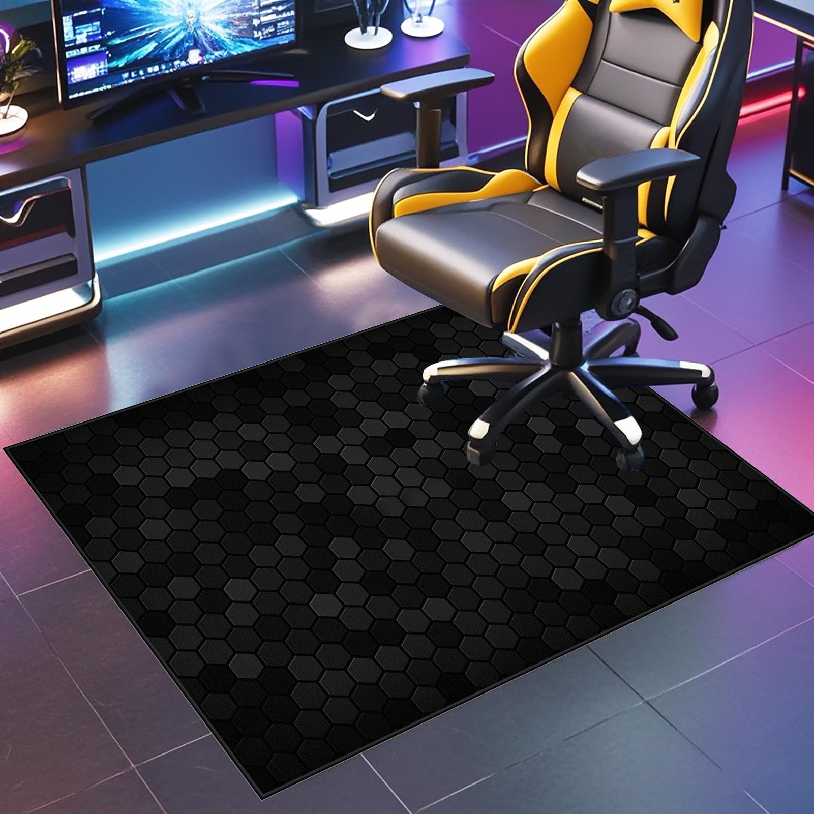 Non Slip Desk Chair Mat Floor Carpet Protector Mat for Home Office Rolling Chairs Office Chair Mat for Hardwood Floors Computer Gaming Chair Mat Carpet Protector Floor Mat Chair Mats 60 x 80 cm