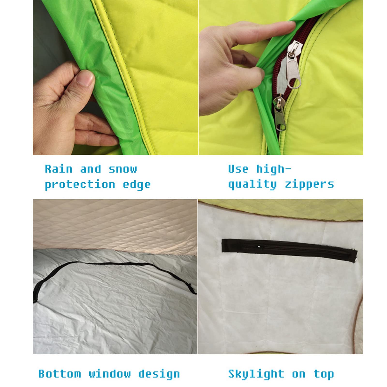 1-2 Person Ice Fishing Shelter, Thicken Cotton Fishing Tent, Warm Outdoor Camping Tent, Zippered Door & Carry Bag for Outdoor Camping Household faucets