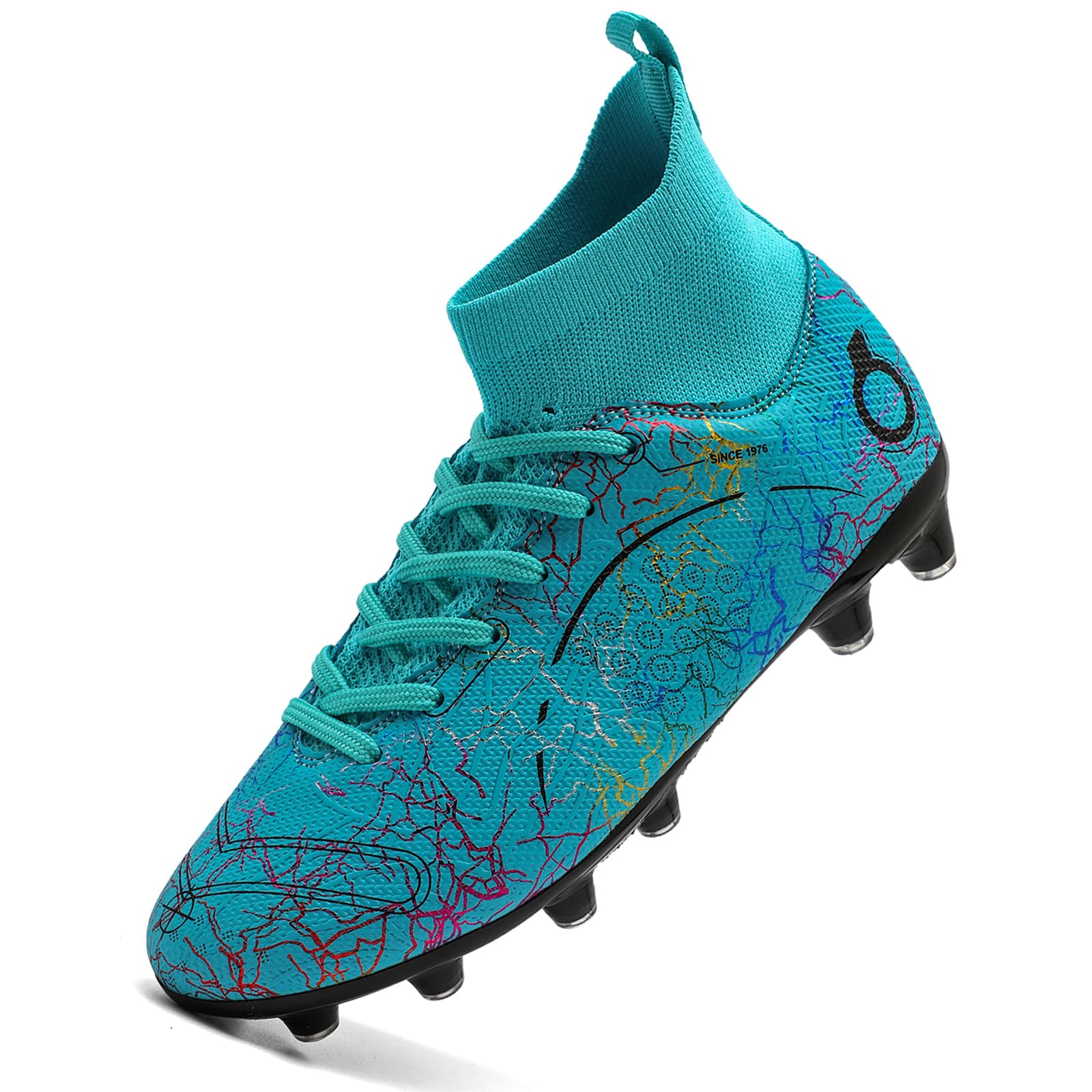 Beyondjuff Boys' Soccer Shoes Kids Firm Ground Soccer Cleats Girls Athletic Sneakers Outdoor Turf Football Shoes for Little/Big Kid