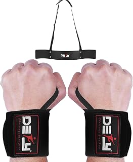 Bundle of Arm Blaster for Biceps & Triceps with Fitness Wrist Wraps 18"– Premium Quality Fastening Straps with Thumb Loop – Workout Bicep Curl Blaster