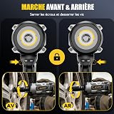SoarFly cle a choc sans fil 1500N.m 21V, boulonneuse a choc brushless 1/2 pouce, clé à choc avec 2 batteries 4.0Ah, 3 vitesses LED, coffret douilles pour auto camion bricolage - 6