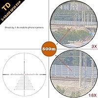 Vista 2 de WestHunter Optics TD 3-18x50 SFIR FFP Precision Riflescope, 34 mm Tube First Focal Plane Red Illumination Tactical 1/10 MIL Competition Shooting