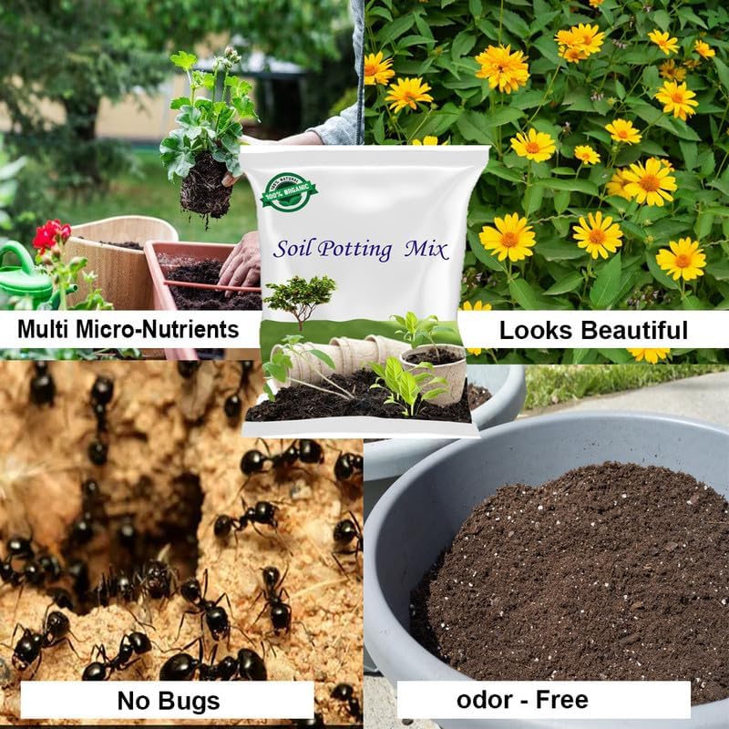 Image of Best Potting Mix Soil for Fertilizer for Plants Garden Soil for Plants Less All Purpose Ready to use Potting Mix Made with vermicompost /Neem Cake /Potash /River Sand /Bone Meal 30kg