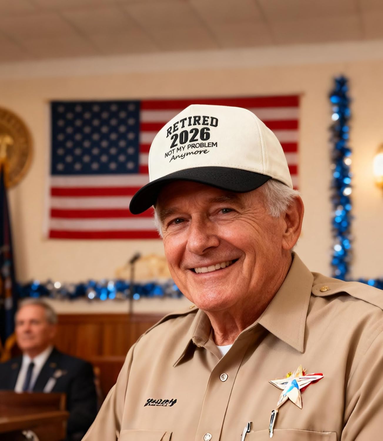 Two Tone Retired Since 2026 Embroidered Trucker Hat, Adjustable Snapback Baseball Cap for Men & Women,Retirement Gift Black - Image 4