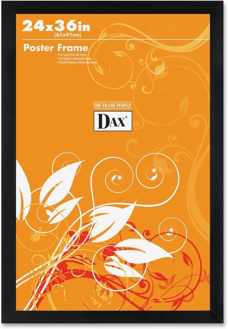 DAX2863U2X - Black Solid Wood Poster Frames w/Plastic Window
