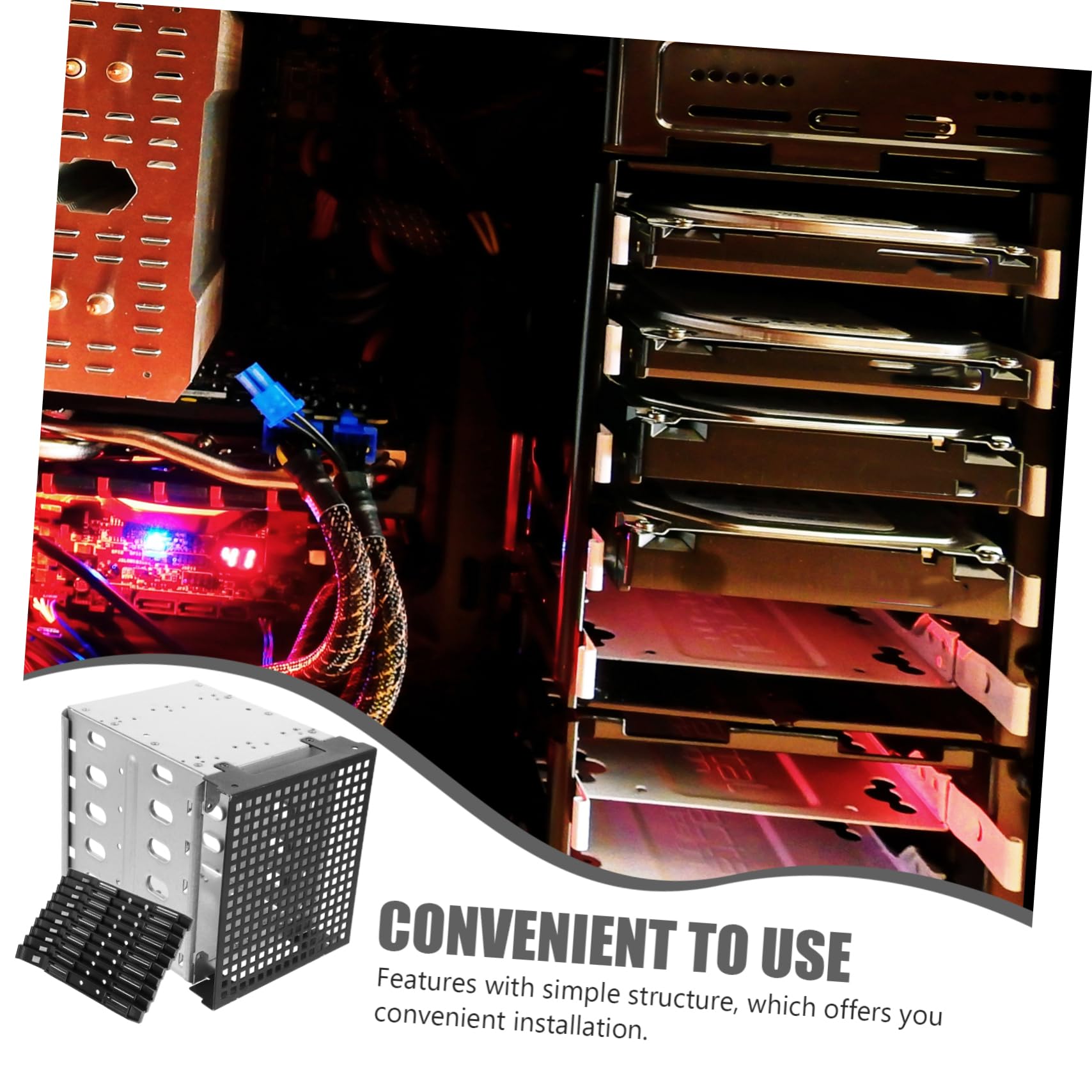 Soporte de Montaje para Disco Duro de 3,5 Pulgadas Multicapa Disipación Térmica para Carcasa de Computadora