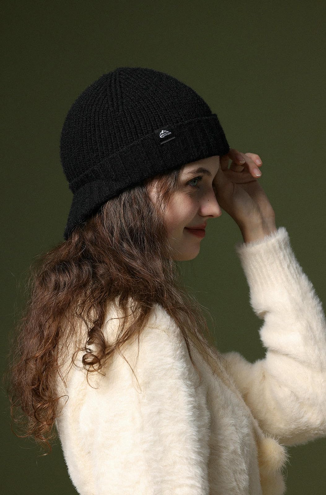 Czapki z dzianiny jesień i zima damski kaszmirowy beret ciepła modna wełniana czapka oversize