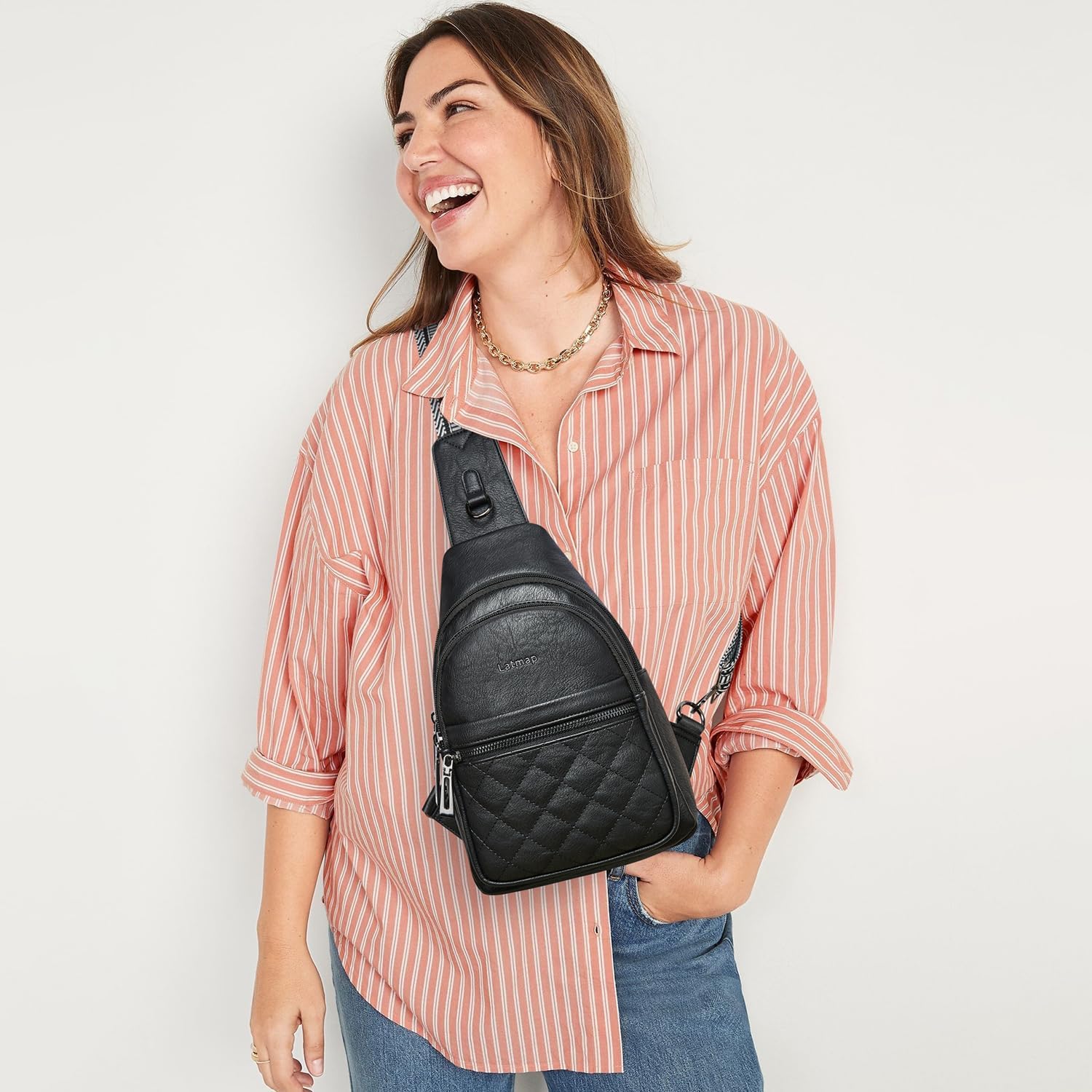 Sling Bag For Women Fanny Pack Crossbody Travel Shoulder Belt Bags Tote Backpack Purse Faux Leather - Image 3