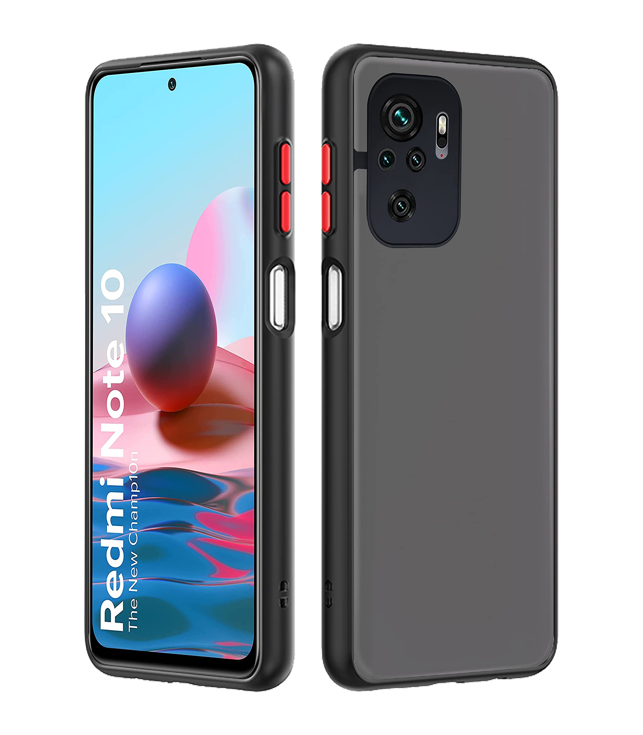 Pikkme Back Cover for Redmi Note 10 / Redmi Note 10s (TPU, Plastic | Black | Solid)