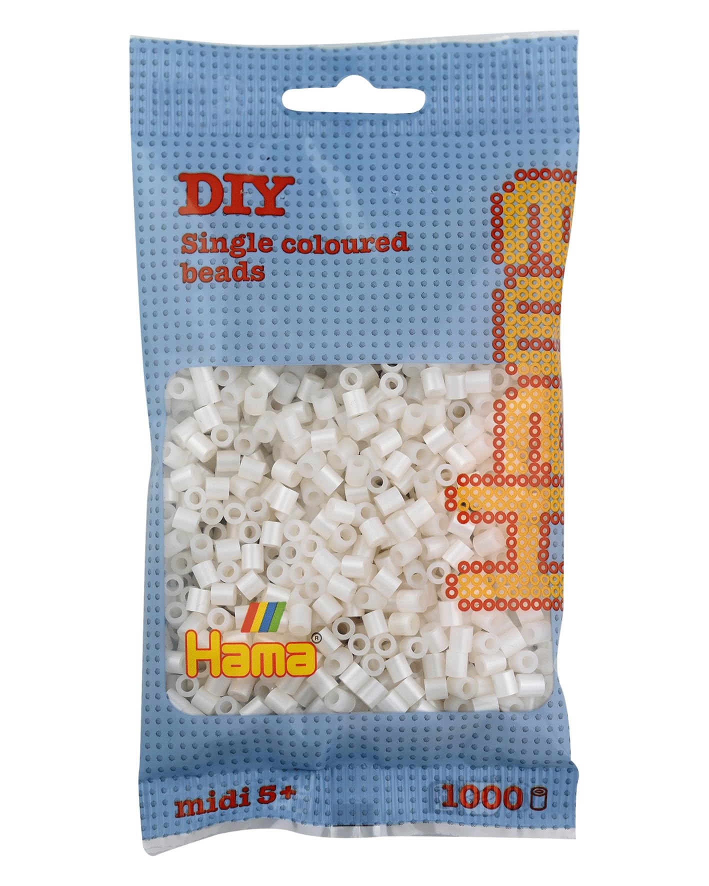 Hama Beads 1,000 Bead Refill Bag - Pearl