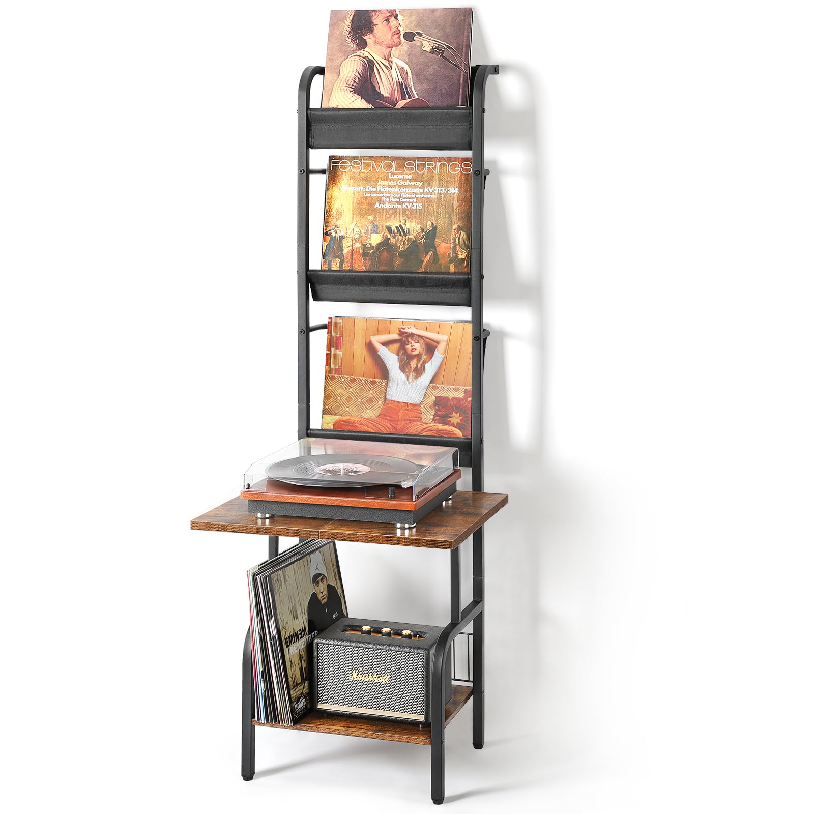 Buy Record Player Stand with Vinyl Storage, Record Player Table with