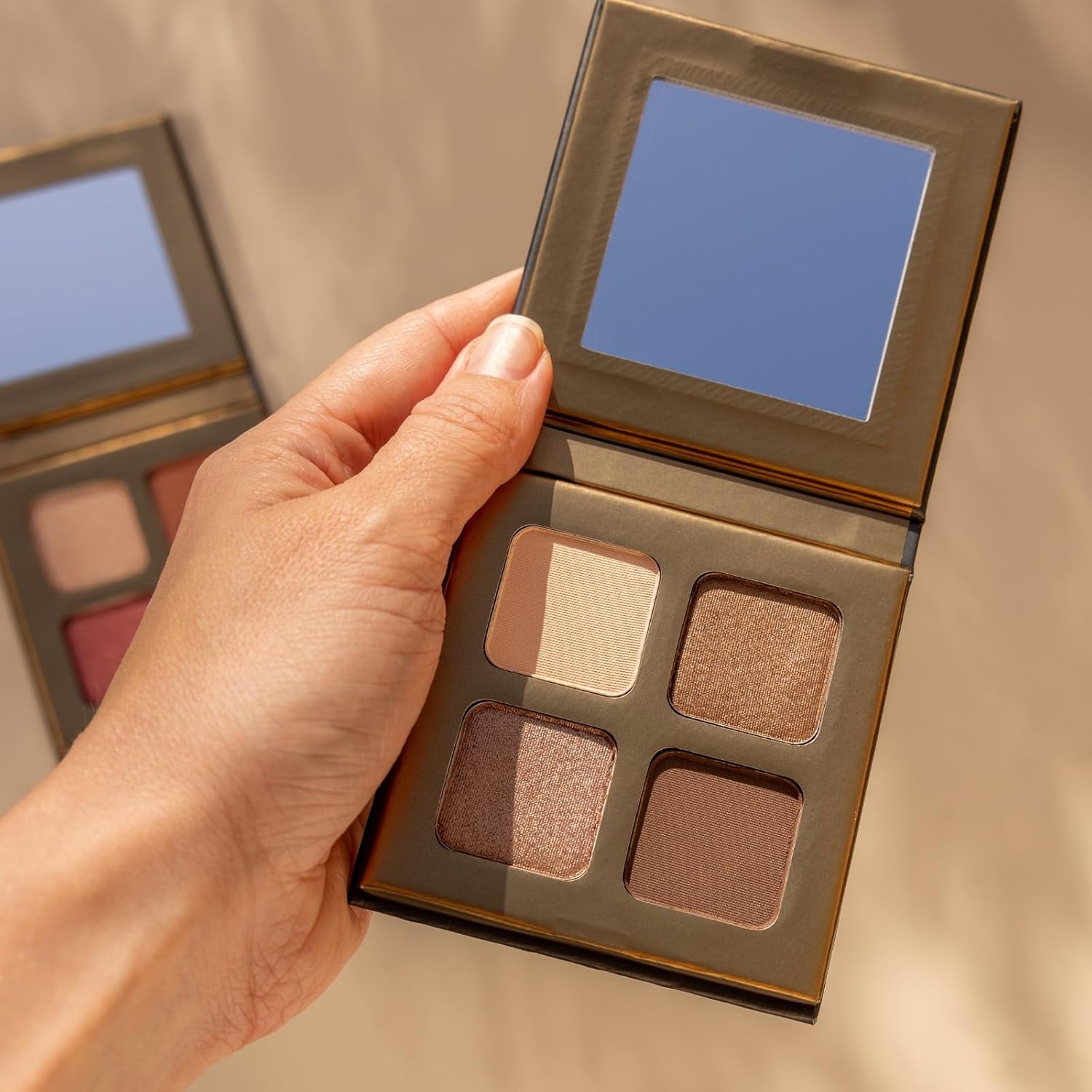 INIKA Eyeshadow Quad - Wind | Blendable, Natural Mineral Pigments, Neutral Tones, Long Lasting, Matte and Shimmer