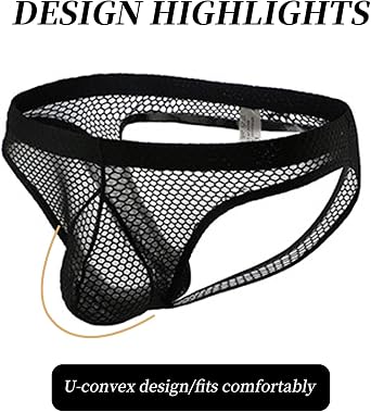 Mayoii Men's Mesh jock straps, Low Rise Breathable mens sexy underwear for the bedroom, Sexy mens lingerie