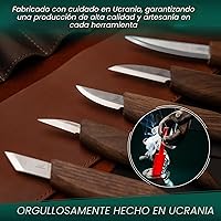 Vista 5 de BeaverCraft Kit de tallado de madera de lujo S18X - Juego de cuchillos para tallar madera - Juego de herramientas para tallar cucharas