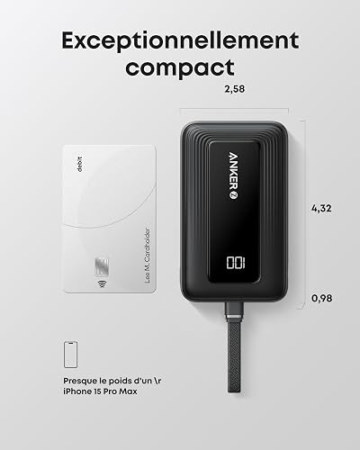 Anker Zolo Power Bank, 10,000mAh 30W High-Speed Portable Charger with Built-In USB-C Cable, Fast Charging Battery Pack for iPhone 17/17 Air/17 Pro/17 Pro Max/16/15 Series, Galaxy, iPad, and More - 6