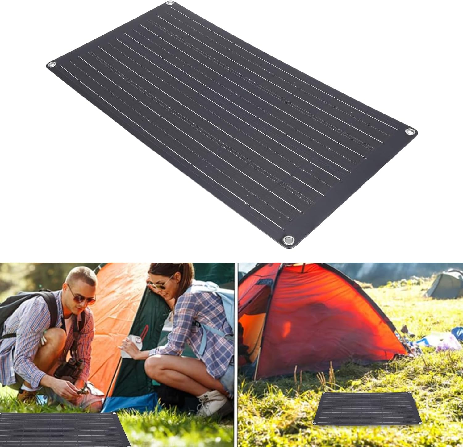 AUNMAS Solar Panel Kit, Fast Charging Solar Powered Charger with Controller for Boat RV Vehicle Motorcycle Marine