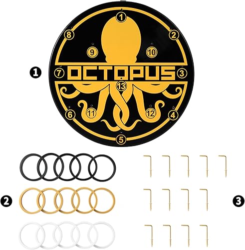 Miniatura 8 de Octopus Games Hookey Ring and Hook Toss Game with Score Board for Family, Adults, and Kids  Fun for Parties, Camping, Beach, Backyard, and More
