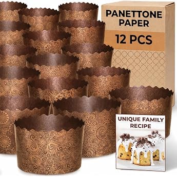 Paska-Form Easter Bread Pans, 12 Pack, 15 Ounce, Easter Bread Paper Mould, Kulich, Panettone Paper Mould, Large Pasha