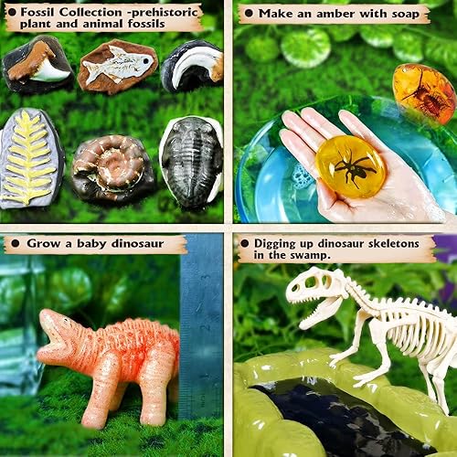 Miniatura 3 de Kit de actividades STEM de dinosaurios definitivo para niños, limo, excavación de fósiles, pintura y fabricación de jabón de bricolaje, regalo