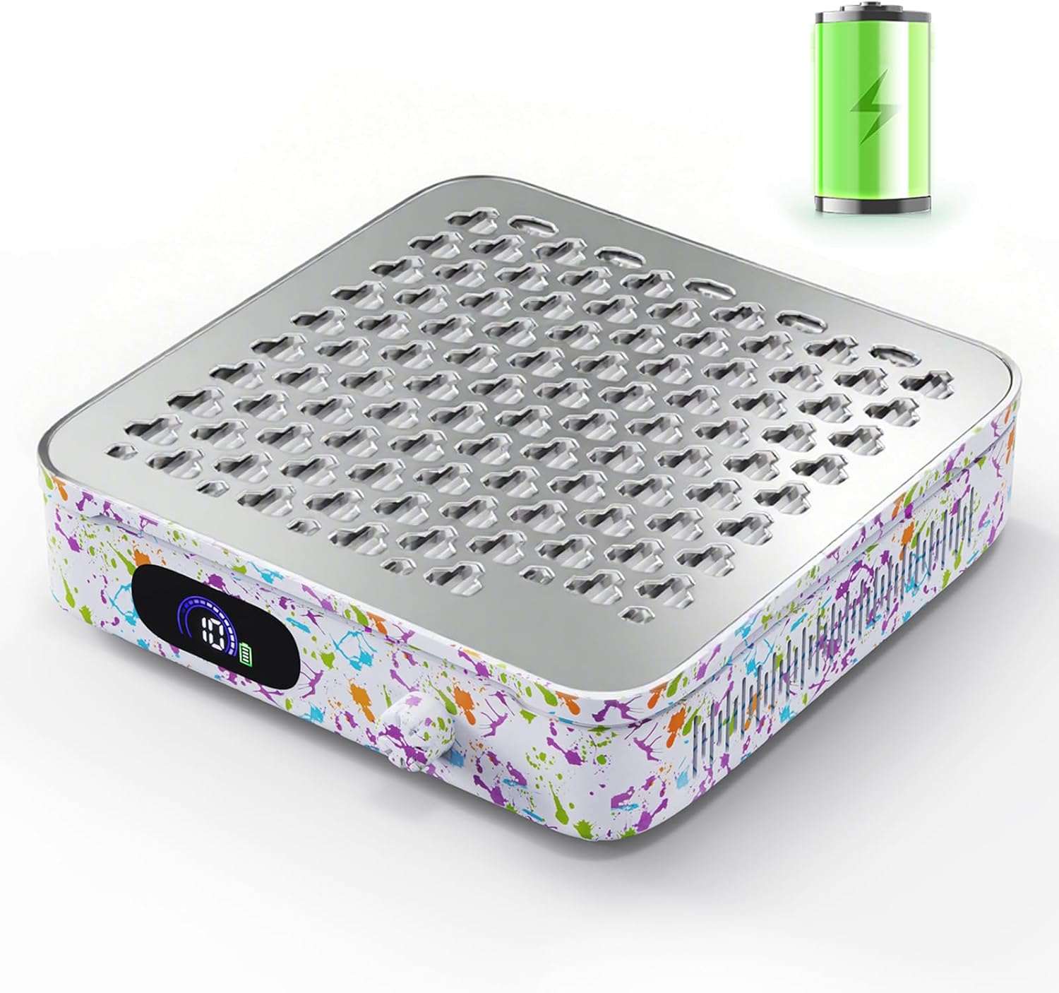 Cordless Nail Dust Collector, 1000PA Professional Dust Collector Nail Tech, Rechargeable Nail Vacuum Dust Collector for Beginner with Reusable Filter, Portable Nail Fan Dust Collector for Home & Salon