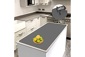 2MM Extra Thick Silicone Countertop Mat (47.2"x23.6"x0.08") in Dark Gray
