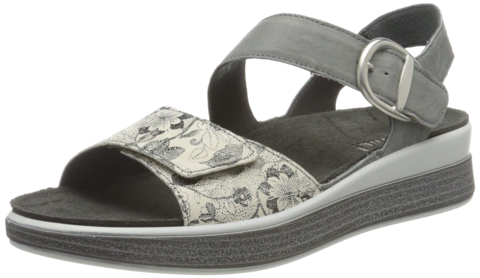 THINK! Women's Meggie_3-000457 Chrome-Free Tanned, Sustainable Interchangeable Footbed Sandal