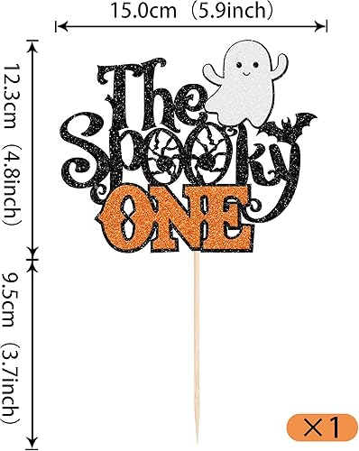 Miniatura 9 de Rsstarxi 1 paquete de decoración de pastel Little Boo con purpurina Happy Boo Day Halloween Party Cake Decor Ghost Cake Pick para Feliz Halloween,