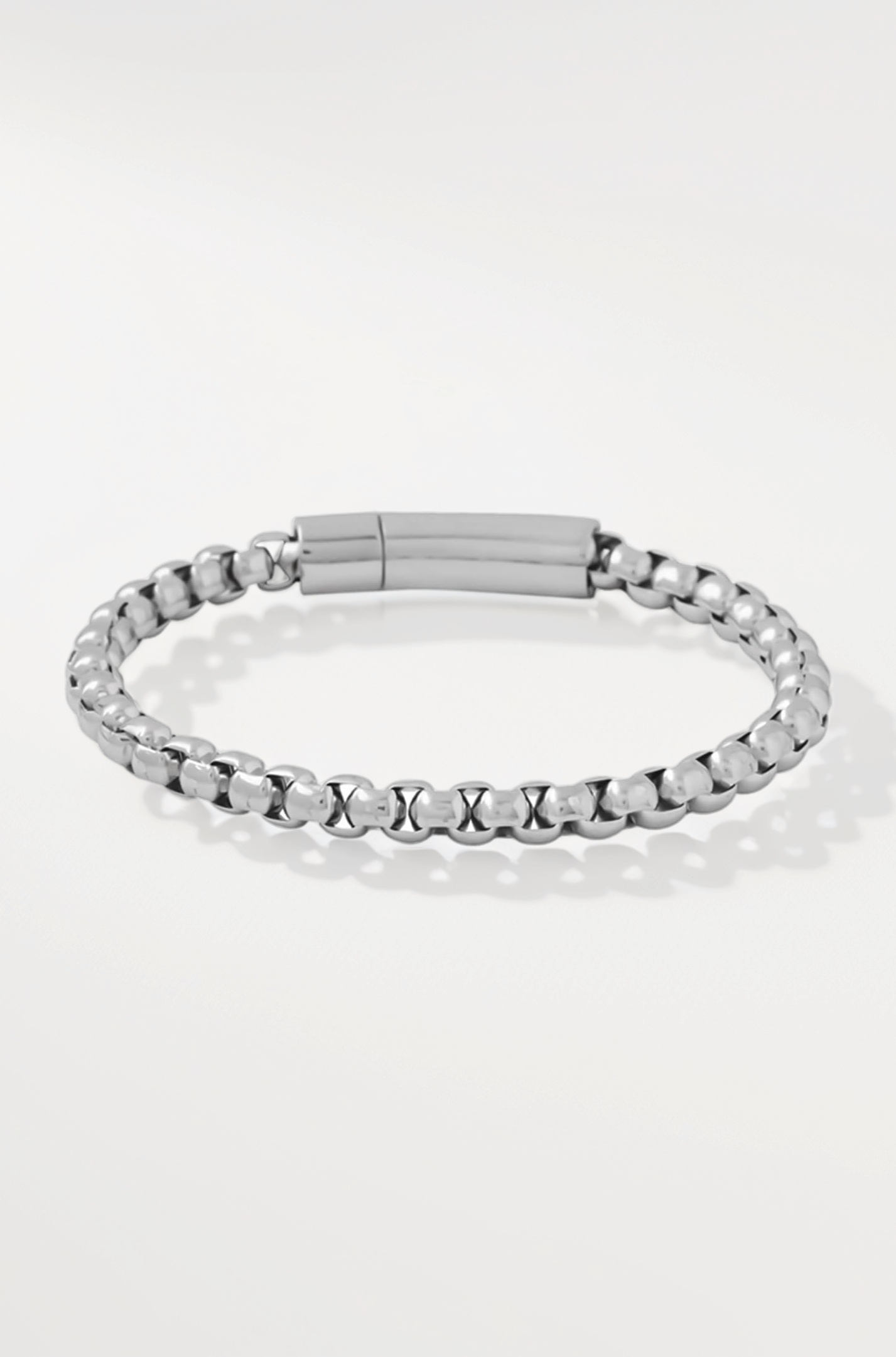 Bracelets for Men and Boys Fashion Bracelet for Men |Silver Toned Durable Stainless Steel Chain Bracelet for Men | Birthday Gift for Men and Boys Anniversary Gift for Husband