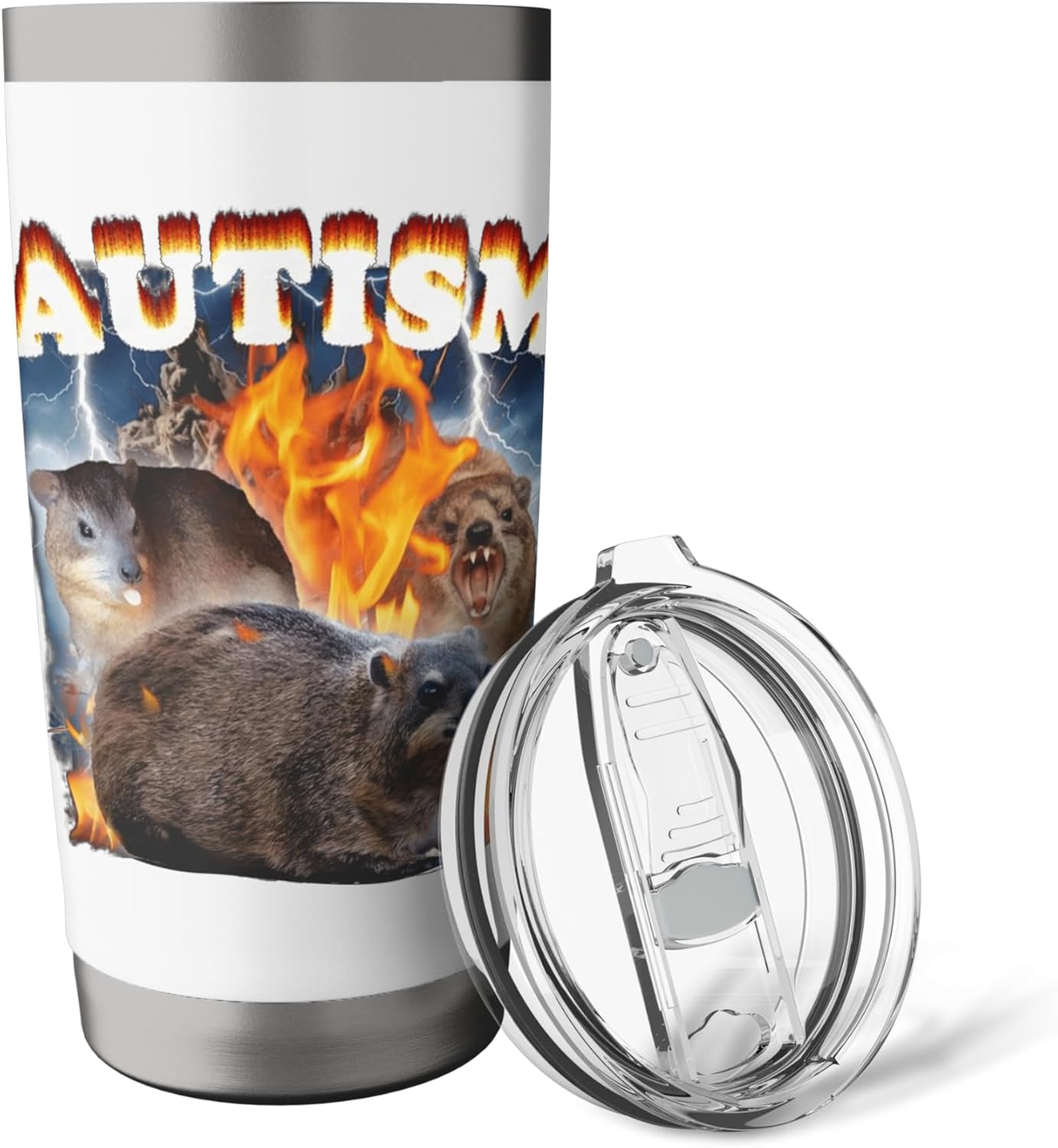 Autism Rock Hyrax FUNNY Stainless Steel Insulated Tumbler - Image 5