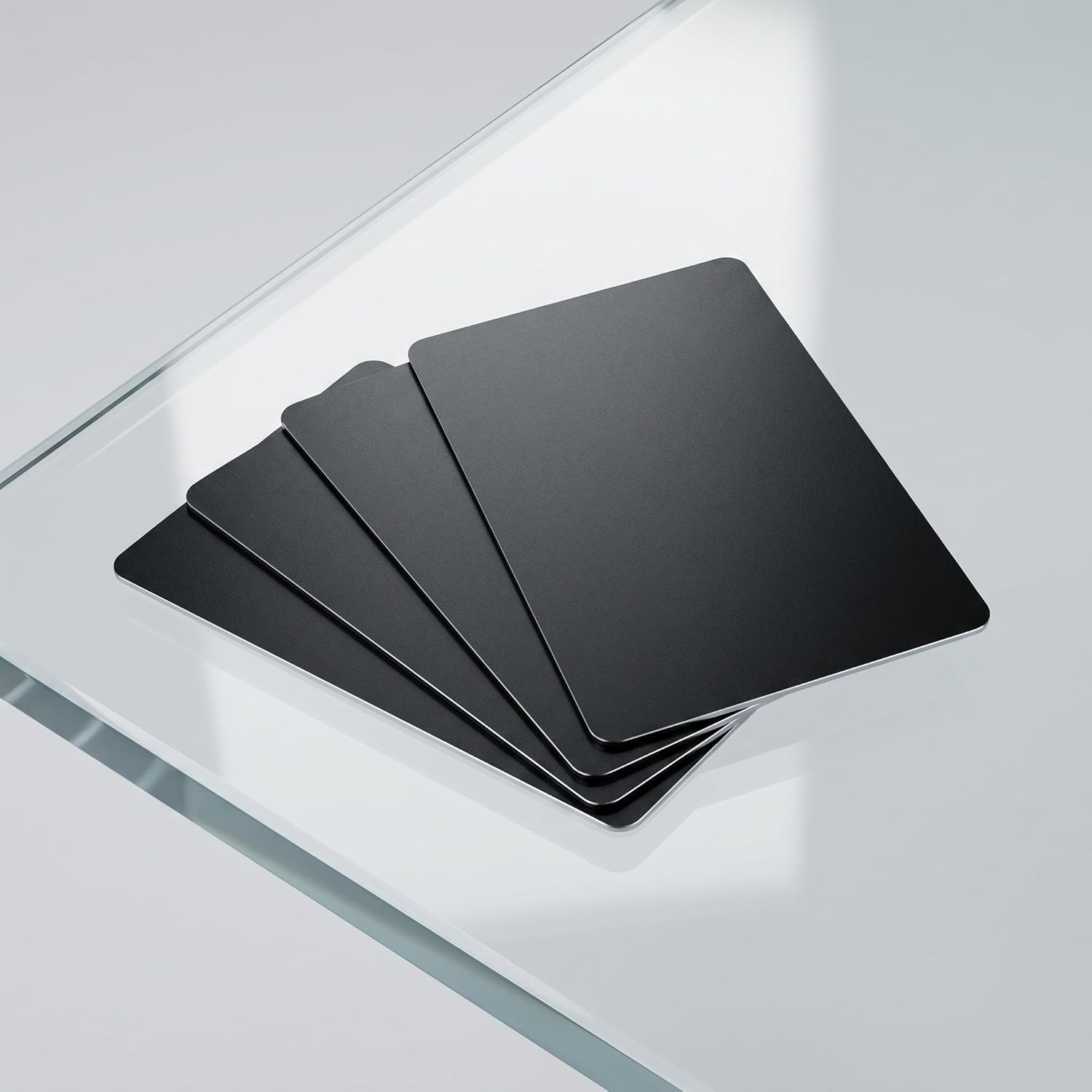 100pcs Black Aluminum Card Blanks for Laser Engraving Calibration