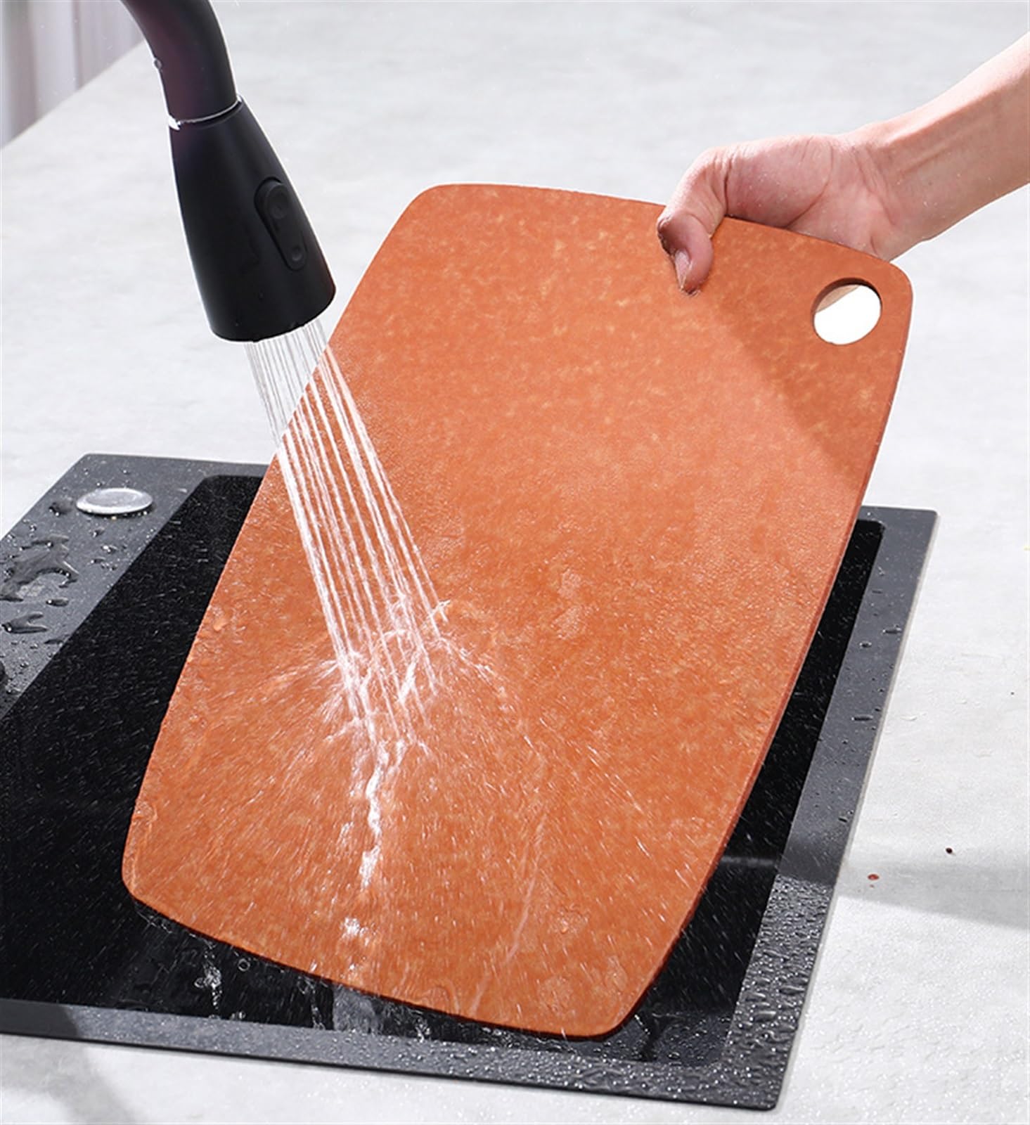 Tagliere Tagliere in Fibra di Legno per Cucina, in Non Poroso Ad Alta Densità, Senza BPA Utensili Cucina(23.5 * 30cm)