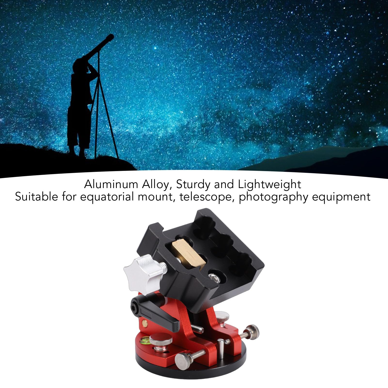 Domary Lightweight Latitude Adjustment Base in Aluminum for Precise