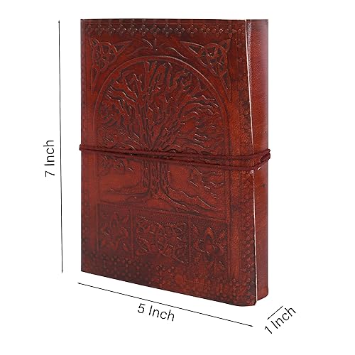 Miniatura 3 de Cuaderno de cuero hecho a mano con diseño en relieve, cuaderno de escritura, blocs de notas diarios para diarios de viaje, diario, tamaño de