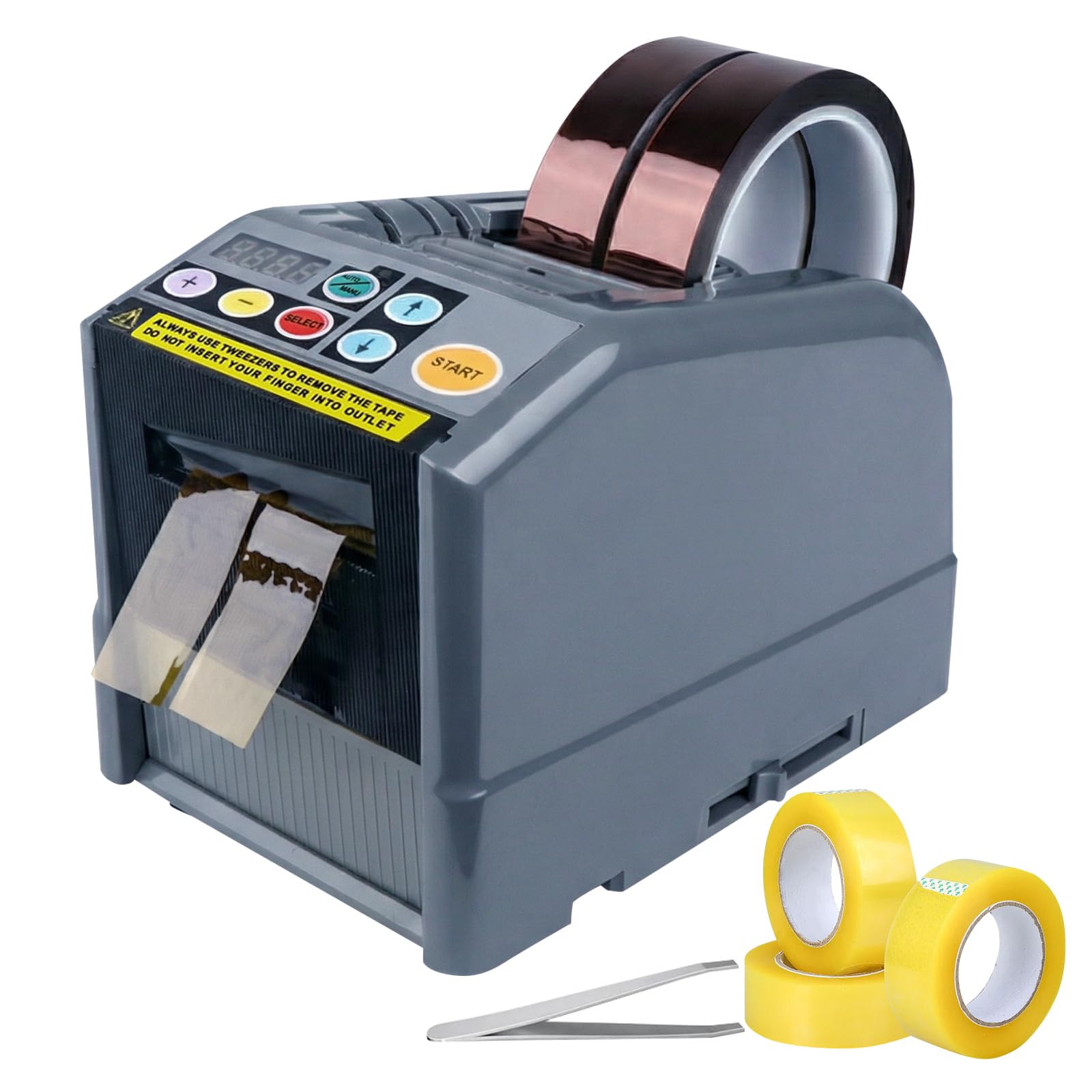 Distributore automatico di nastro, macchina da taglio elettrica manuale e automatica con display LCD, taglia 6-60 mm di larghezza 999 mm di lunghezza massima per ufficio, magazzino, vendita al